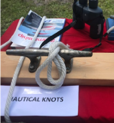 One of our demonstrations is how to tie knots 