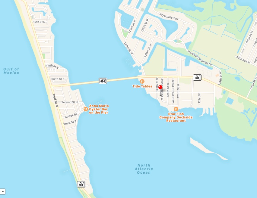This map shows where our local Coast Guard station is located