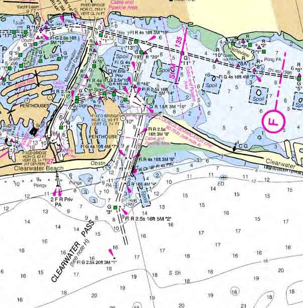 Marine Chart of Clearwater