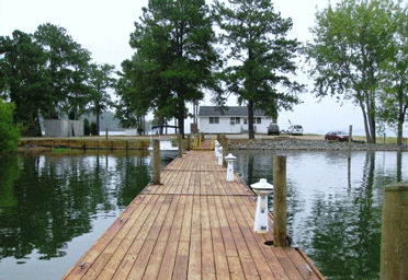 view from the dock at Flotilla Island