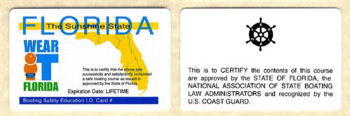 FL Boating safety card
