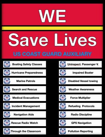 We Save Lives - US Coast Guard Auxiliary
