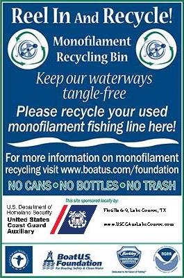 Monofilament Recycling Bin sign