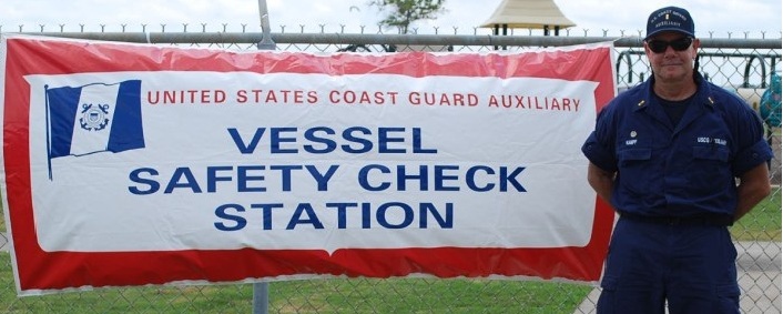 Sign Advertising a Vessel Safety Check Station