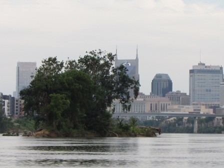 Nashville, Tennessee from Cumberland River at Nashville Island