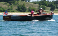 classic motorboat