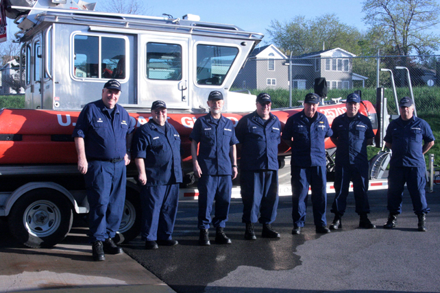 Division Members in front of the 25Ft. RBHS at Station Oswego