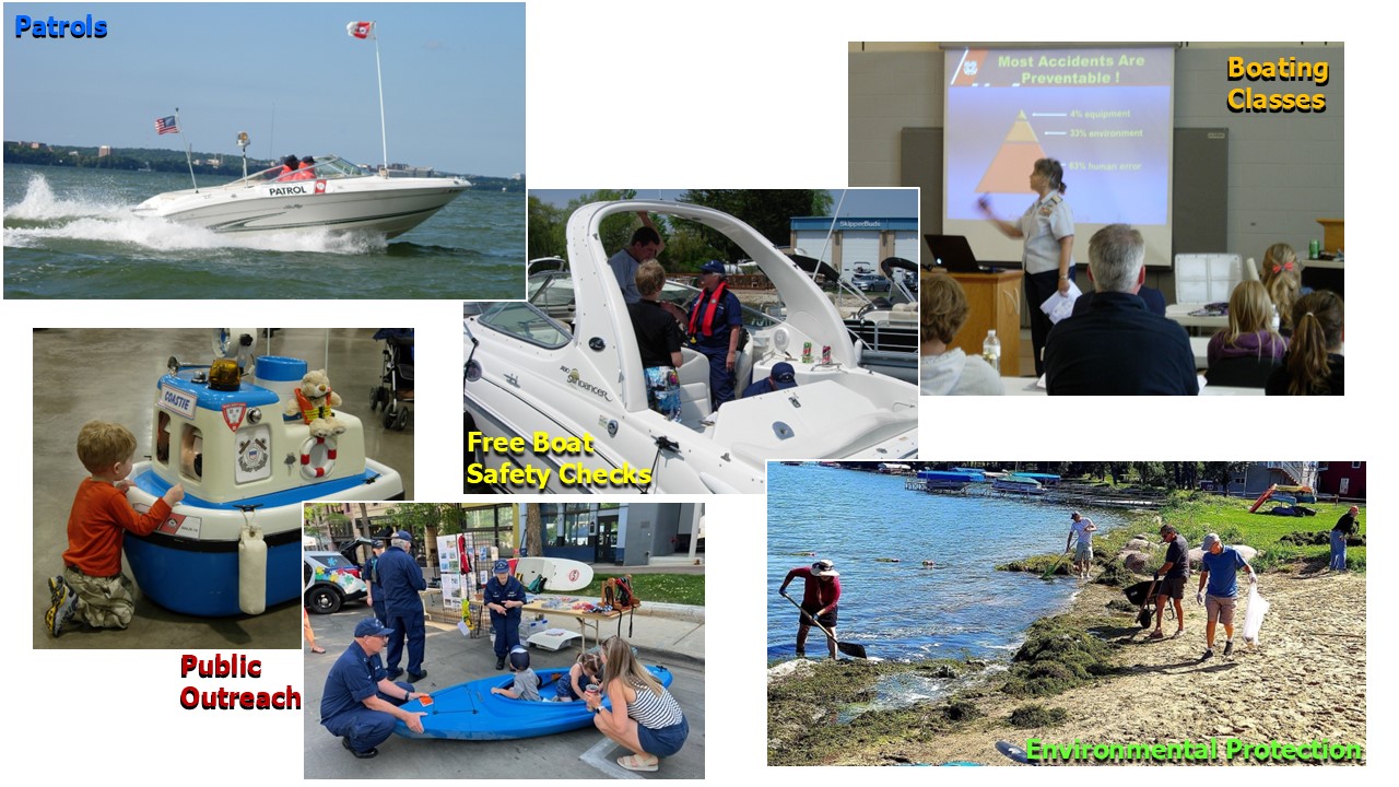 photo collage of Auxiliary missions
