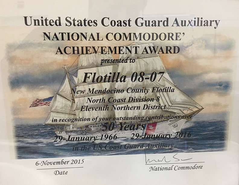  Flotilla 8-7 Celebrates 50 Years of Service to the U.S. Coast Guard