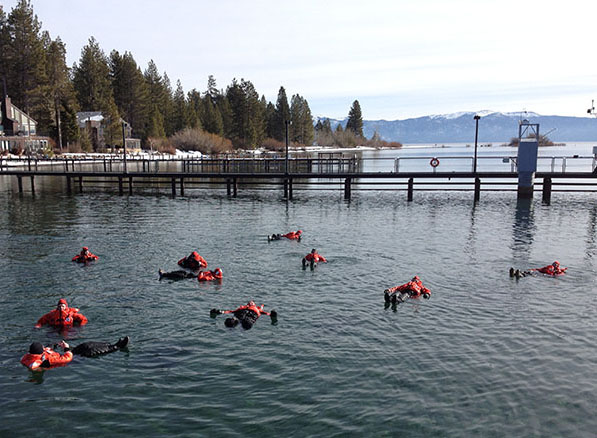 Drysuit Swim Lake Tahoe