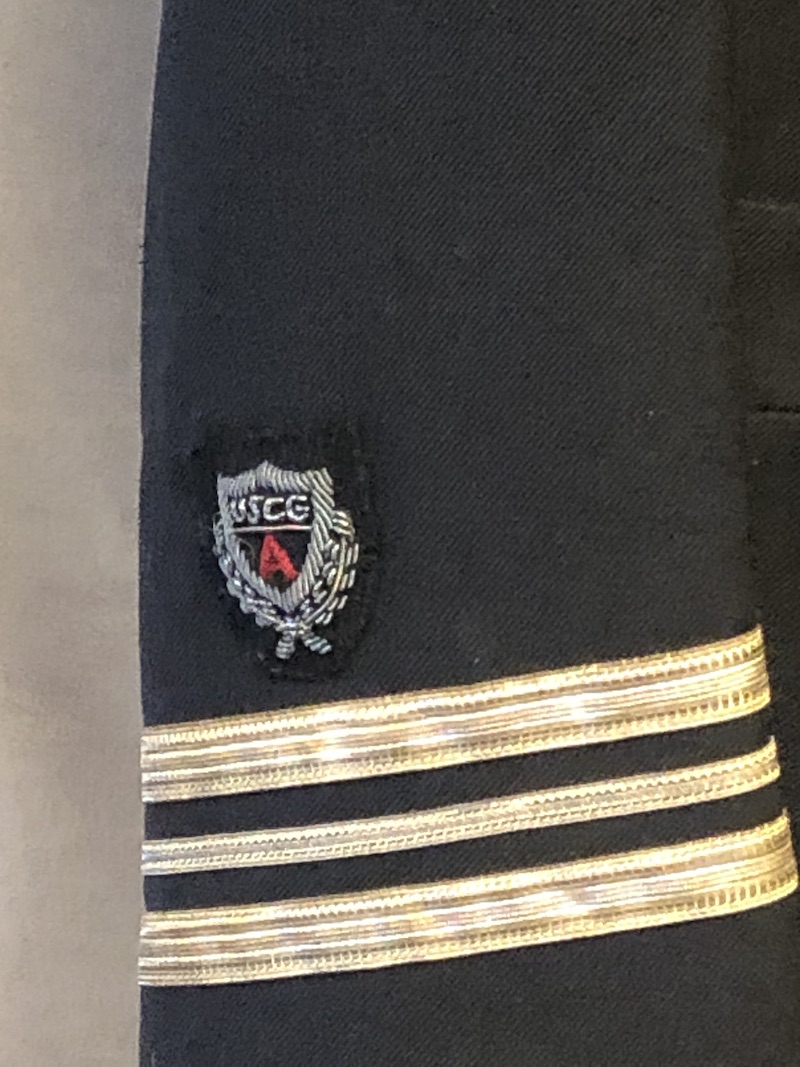 Uniform Service Dress Blue 1960 right side arm patches view