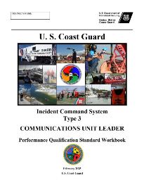 COML3 Communications Unit Leader PQS Cover