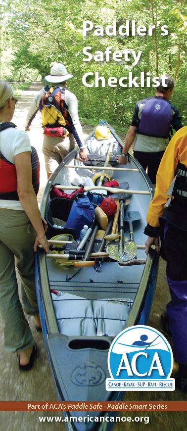 Cover photo of Paddler's Safety Checklist brochure