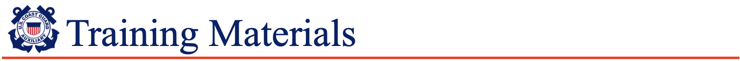 Training Materials Banner