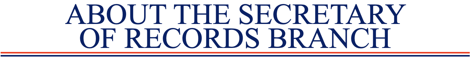 About the Secretary of Records Banner