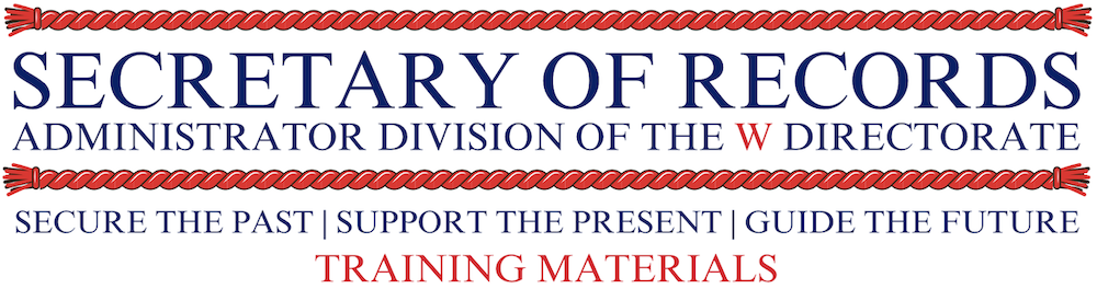 Secretary of Records Training Banner